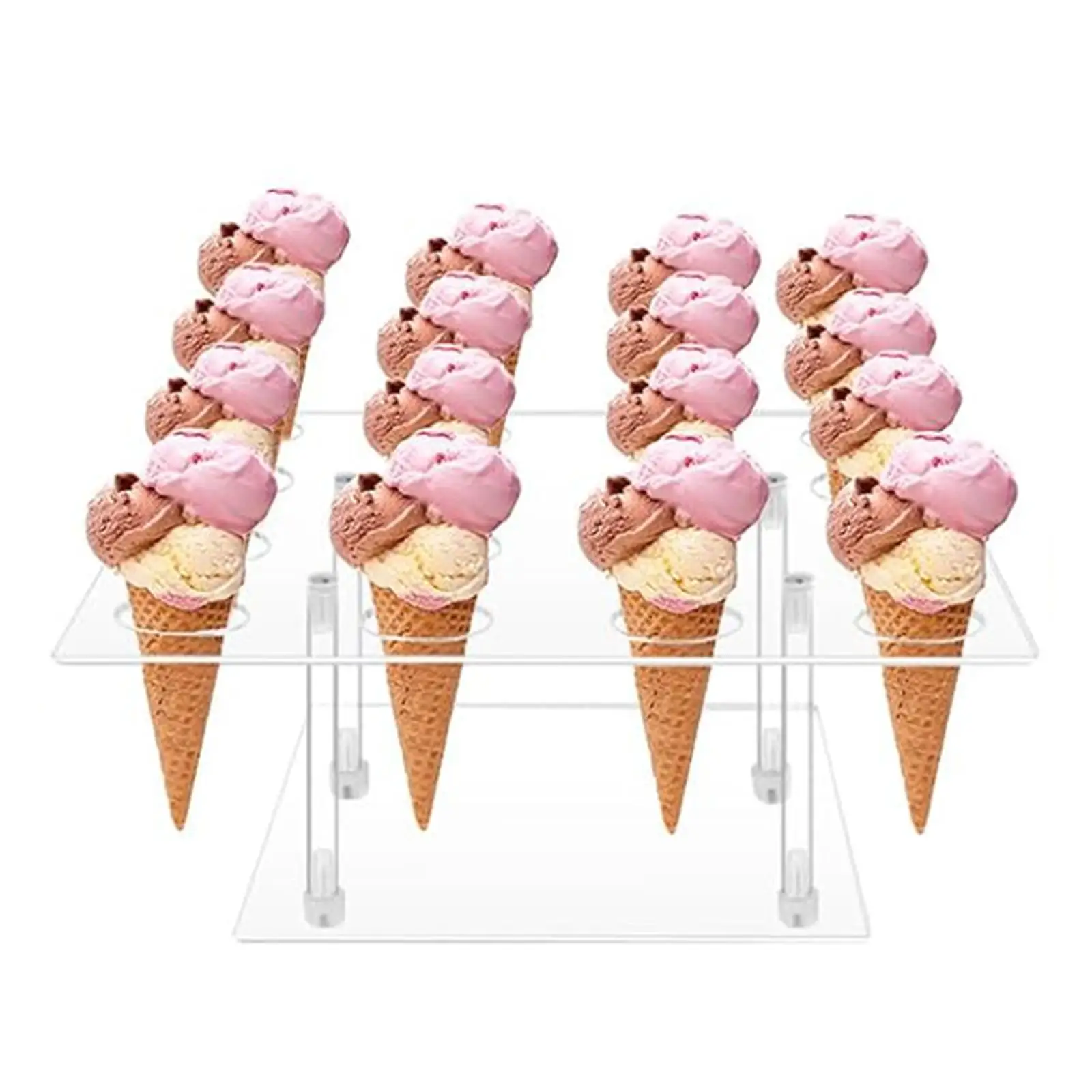 Акриловый держатель для мороженого стойка рулонов суши с подставкой вафель