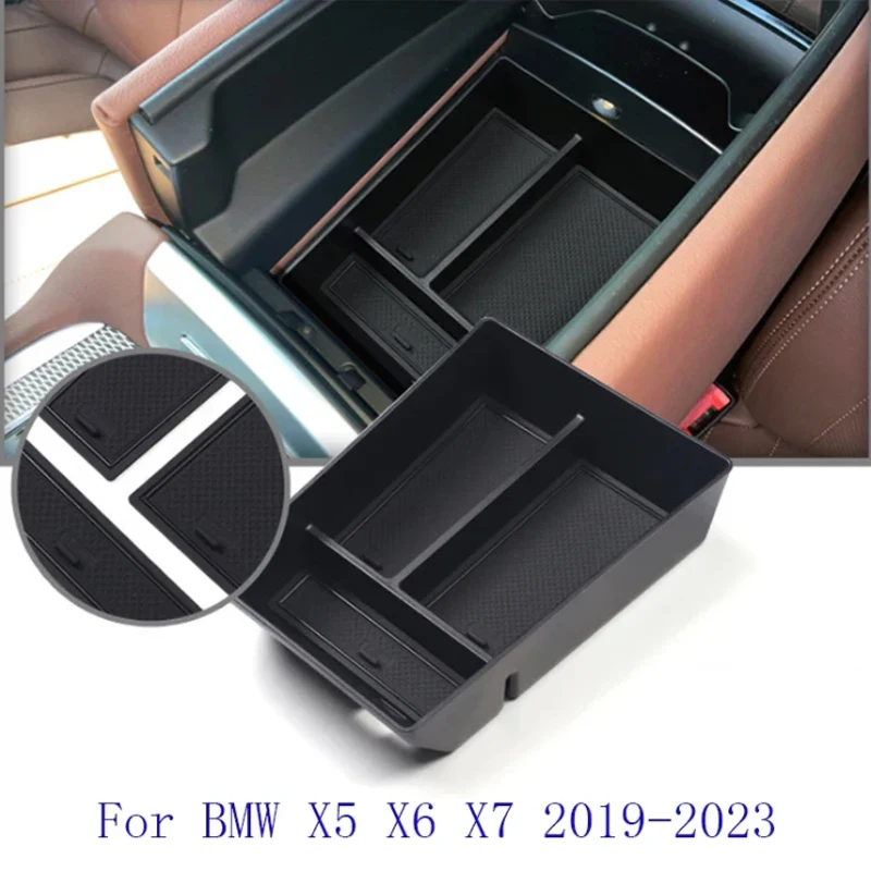 

Органайзер для хранения в подлокотнике, внутренний ящик для хранения для BMW X5 E70 X6 E71 2014-2018 для BMW X5 G05 X6 G06 X7 G07 2019-2023