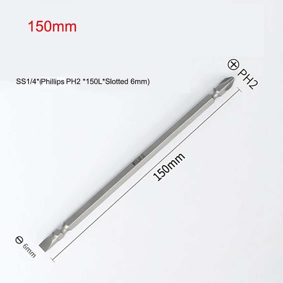 Магнитная отвертка GooBetter, стальной сплав, двойная головка, PH2, 6 мм, 50/65/100/150/200 мм