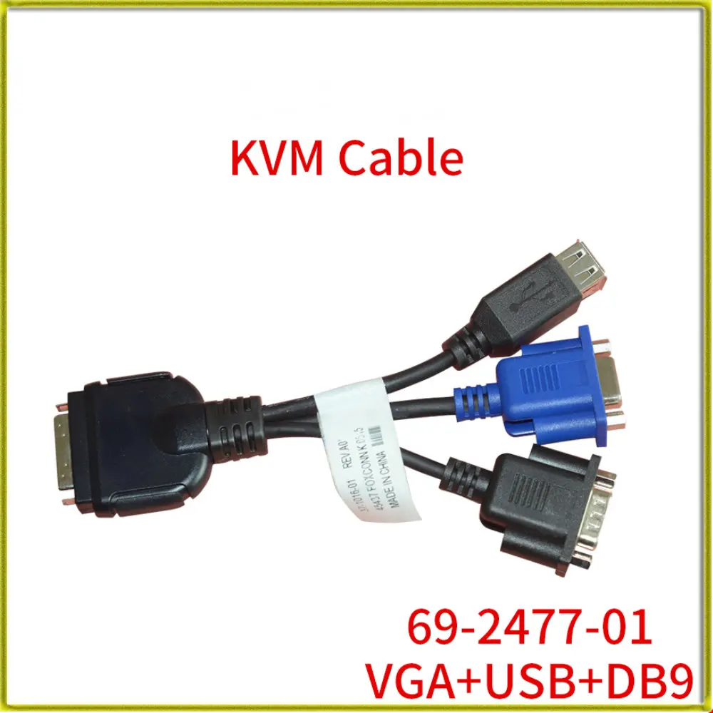 

Power Cables VGA+USB+DB9 for Cisco UCS KVM Dongle Cable Adapter 37-1016-01 VGA USB DB9 Seria Server Cable