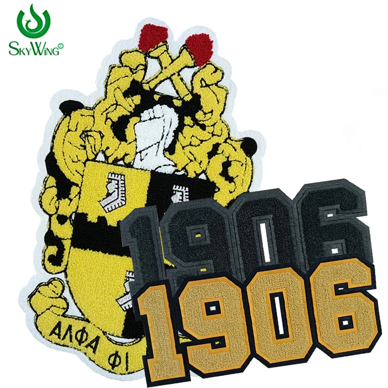 Фото Нашивки с греческими буквами Alpha Phi Alpha 1906, Термические нашивки с греческим алфавитом для курток, толстовок №1