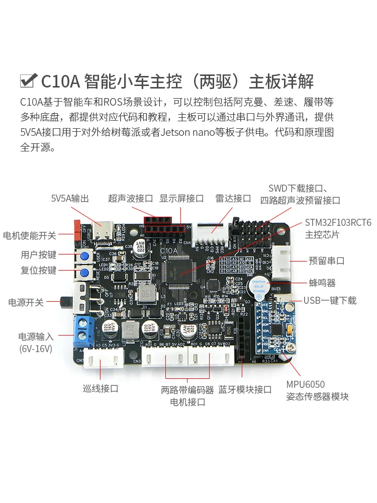 Плата управления роботом автомобиля STM32F407 умное управление автомобилем