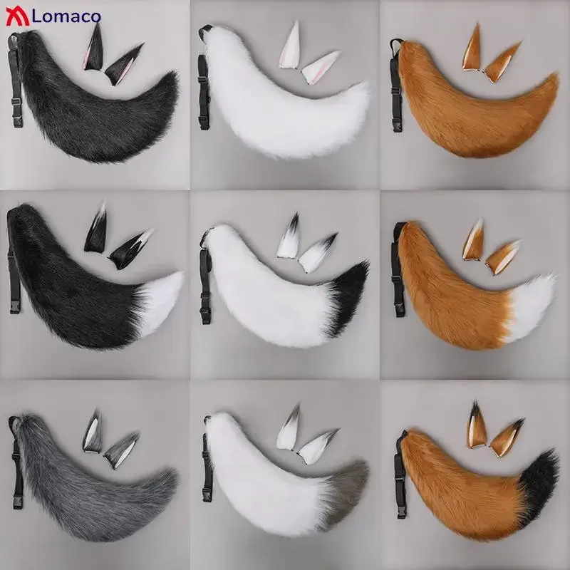 Женские сексуальные милые плюшевые уши лисьего хвоста в стиле Лолиты хвосты для