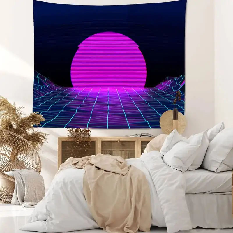 

Retro Abstract Art Vaporwave psychedelic Wall Hanging Tapestries Wall Hanging Decoration Household Home Decor