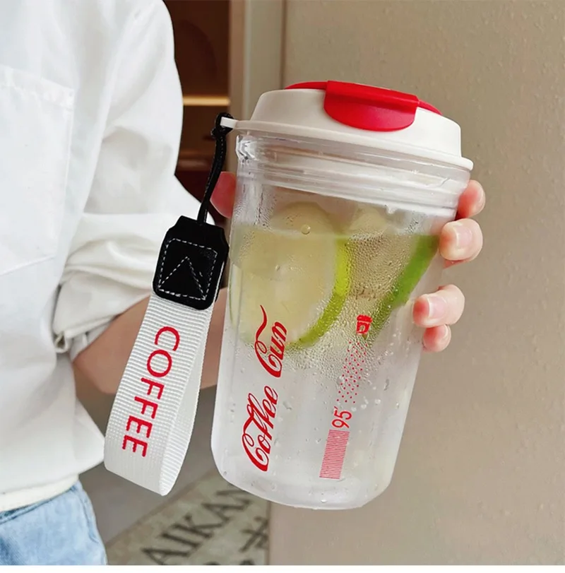 

23/5000 400ML Coffee Cup Creative Student Plastic Cup Coke Milk Tea Portable Cup