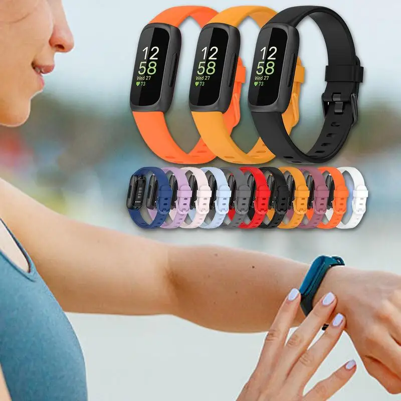Фото Модный силиконовый ремешок для Fitbit Inspire 3, новинка, спортивные ремешки унисекс, браслет, Аксессуары Для Fitbit Inspire 3 №3