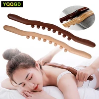 new 8 beads gua sha massage stick carbonized wood back body meridian scrapping therapy wand muscle relaxing acupuncture massager