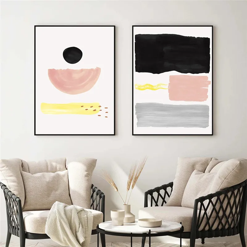 

Abstract Geometric Canvas Painting Colorful Poster Wall Art Living Room Decoration Home Decor Paintings for Interior Picture