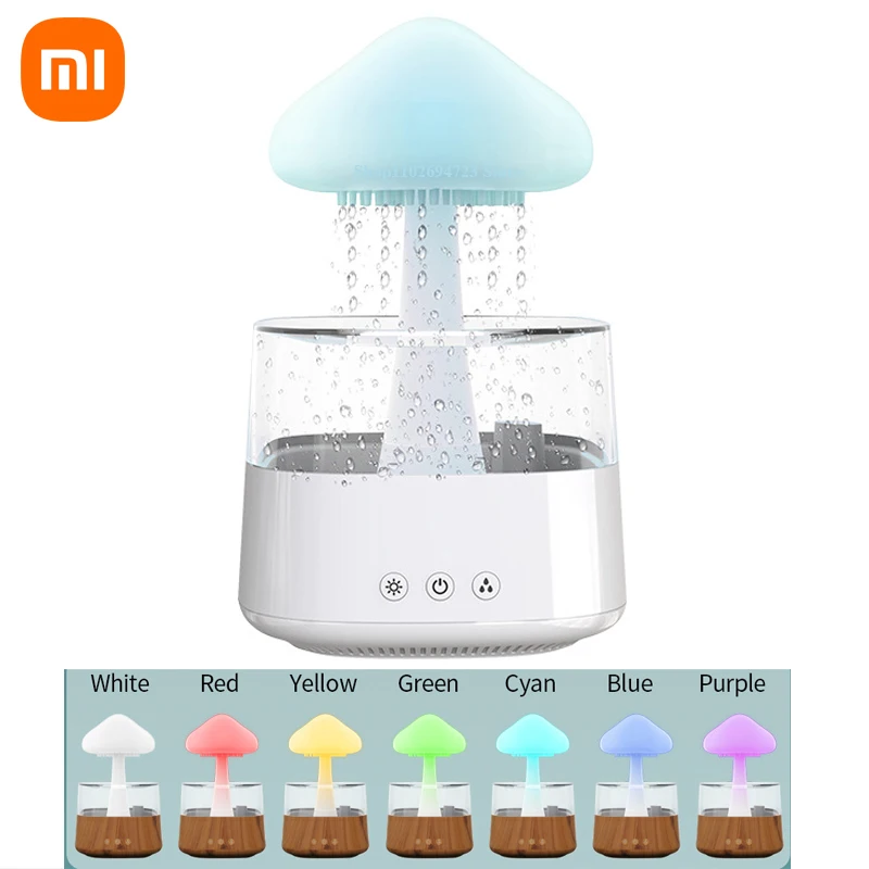 

Xiaomi Wood Grain Cloud Rain Humidifier Ultrasonic Atomization Raindrop Aromatherapy Machine Home Decoration