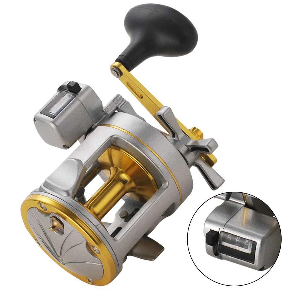 

Drum Reel Fishing Reel Right Hand Sea Trolling Fishing Electronic Counting Extended Crank Fish Accessories Outdoor Fishing