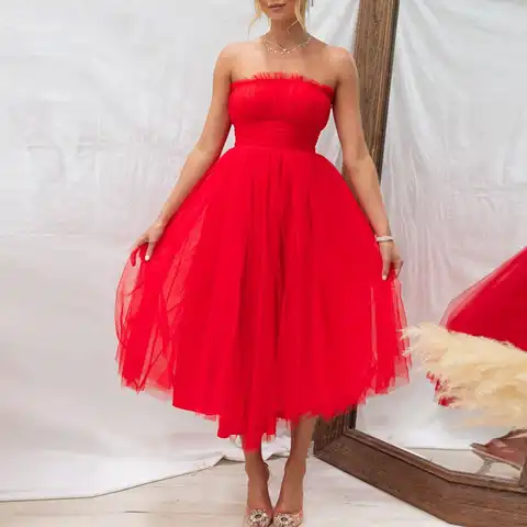 Women Fashion Bralette Mesh Long Dress Summer Elegant Hight Waist Solid Princess Dress Casual Sleeveless Party Evening Dresses