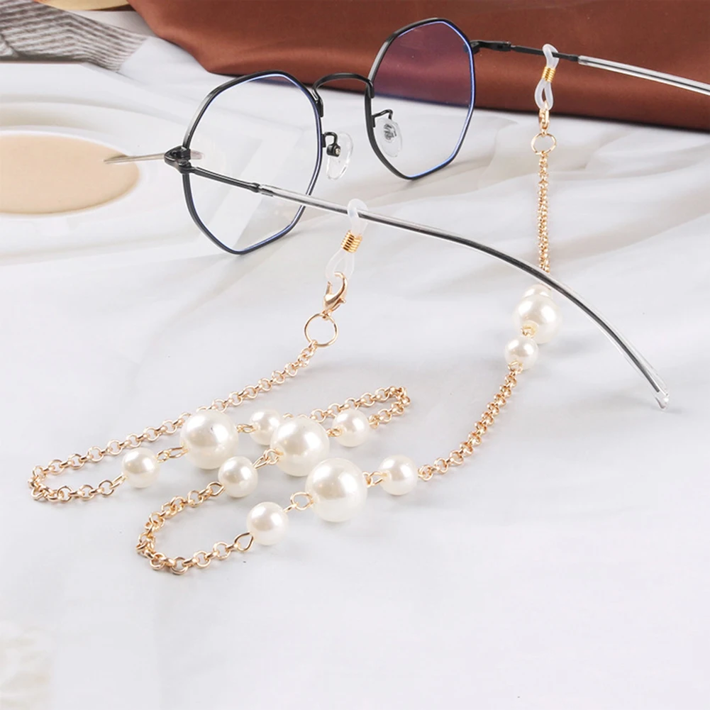 

New Fashion Mask Chain Pearl Glasses Hanging Rope Anti-lost Eyewear Mask Lanyard Women Sunglasses Glasses Chain