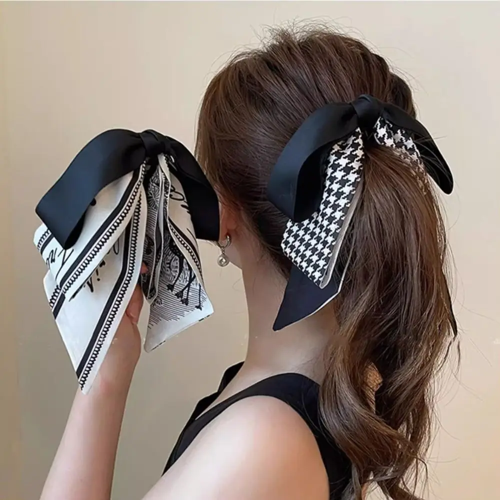 

Ribbon Bowknot Hair Clips For Girls Bows Hairpins Women Banana Clip Headwear Korean Ponytail Holder Fashion Hair Accessories