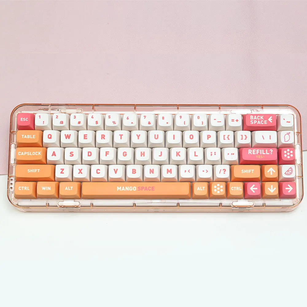 

XDA PBT Dye-sublimation Keycaps 134 Keys Mango Juice For Mechanical Keyboard Cherry Mx Switch GMMK Pro XDA 61/68/87/104/108 Keys