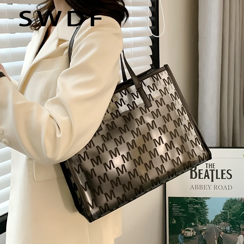 

с доставкой Letter transparent package Women Luxury Brand Handbag 2022 Handbags Lady Big Designer Totes Shoulder Crossbody Bag