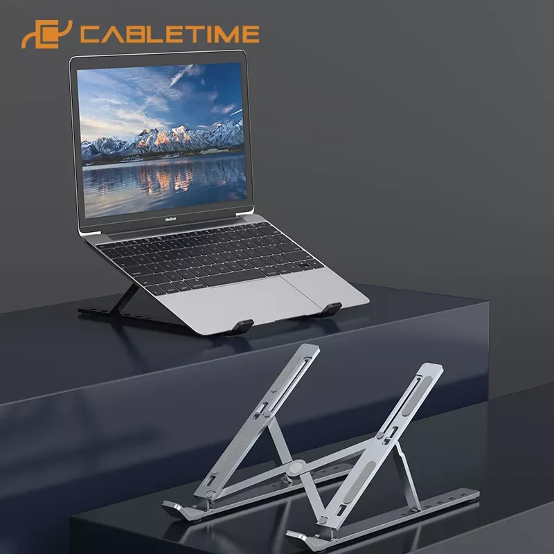 

Laptop Stand Foldable Aluminum Alloy Portable Holder for Laptop Macbook Air iPad Stand C387