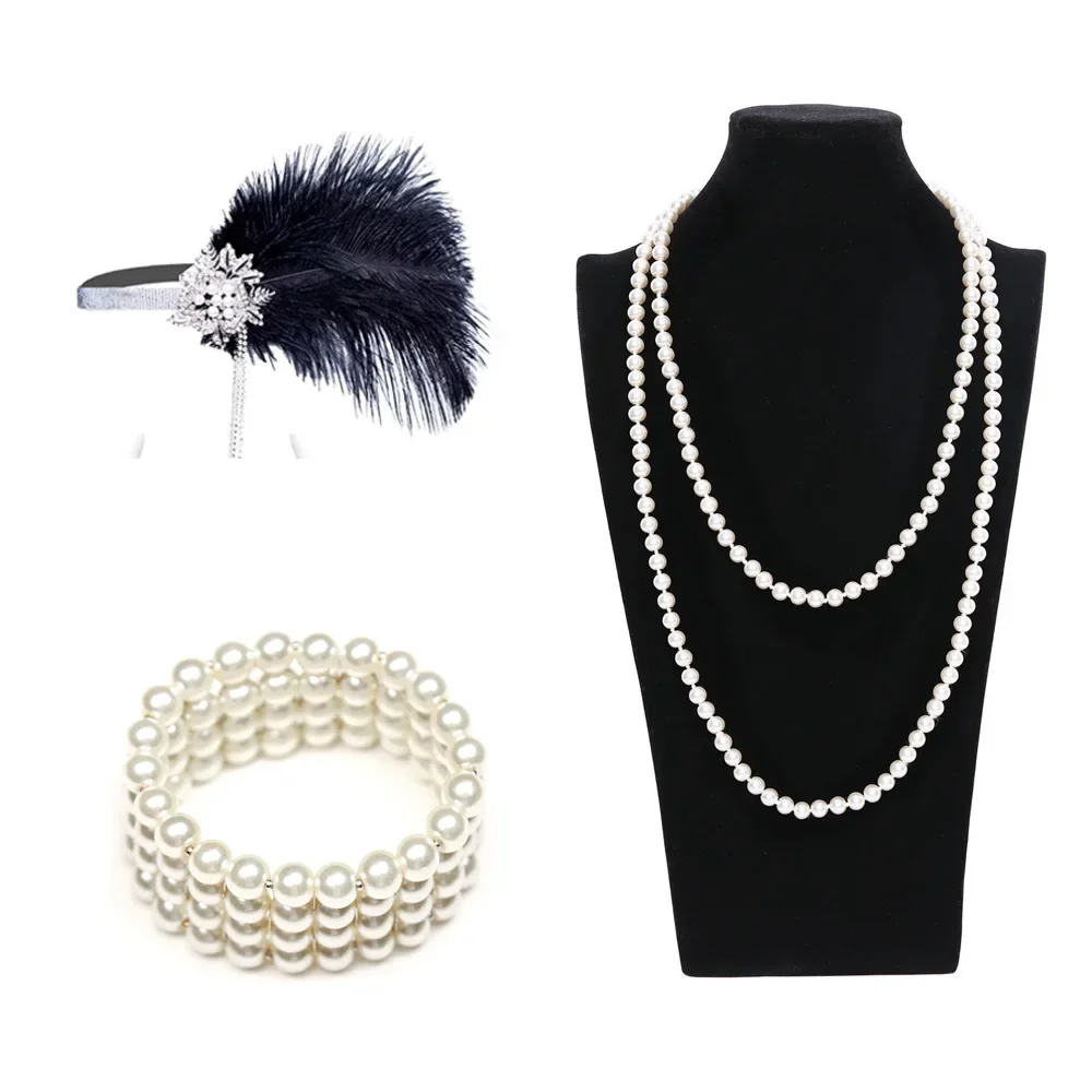 Набор аксессуаров для костюма Великий Гэтсби 1920-х годов повязка на голову с