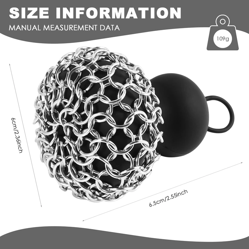 Скруббер для чугунной цепной почты очиститель сковороды очистителя цепь очистки