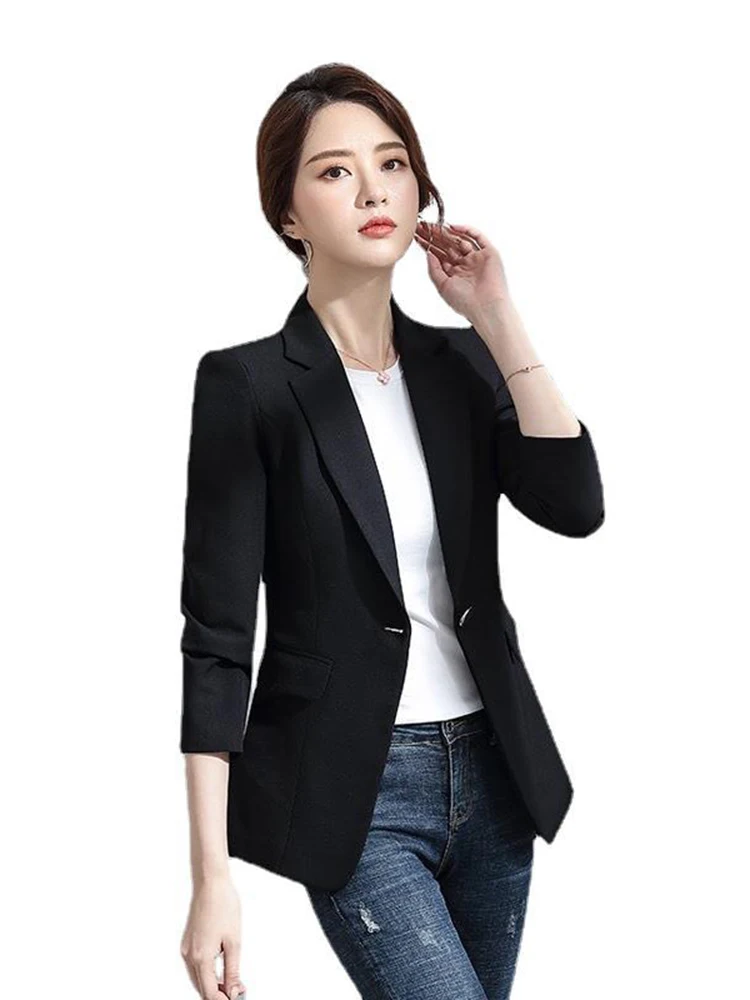 

Женский блейзер, корейские повседневные куртки, рабочее пальто, верхняя одежда, модные блейзеры, Женская Осенняя куртка для работы, Офисная Женская одежда с статуями, 2023