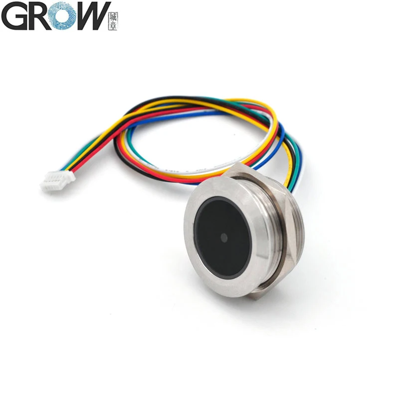 Grow GM861 интерфейс UART/USB 1D/2D модуль сканера штрих-кода QR с защитным кожухом из нержавеющей стали белого цвета зеленой светодиодной лампой.