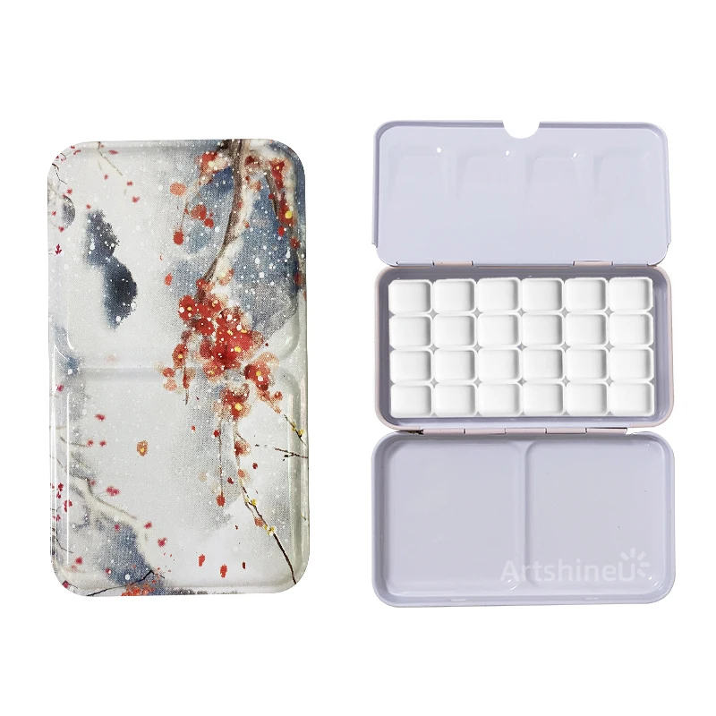 Пустая переносная Акварельная Палитра с 24 отсеками 2 мл