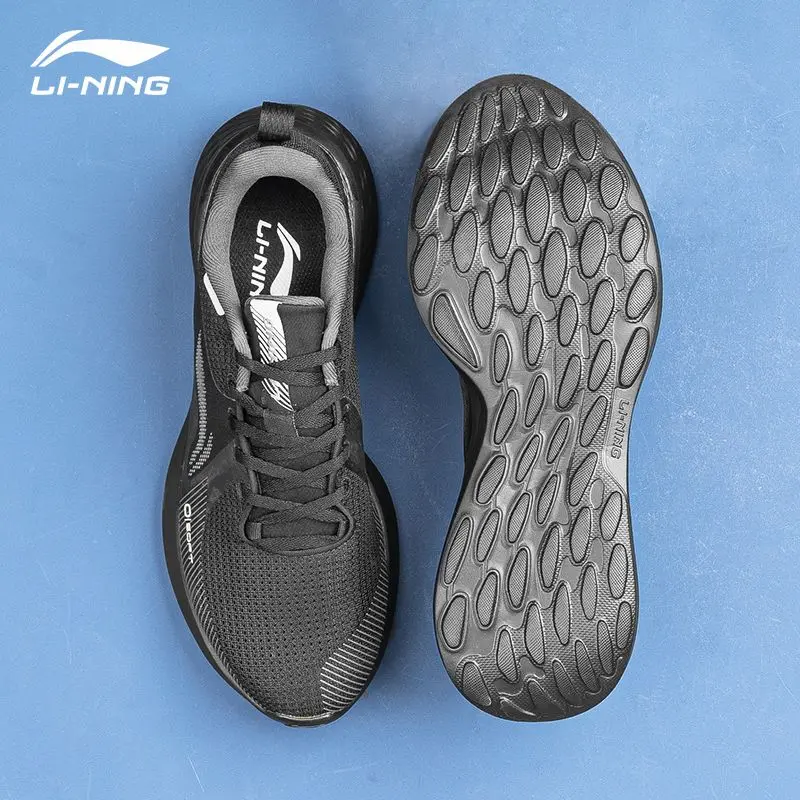 Li Ning Men's Shoes SOFT Running Shoes Summer Mesh Breathable Lightweight Running Shoes Low Top Casual Shoes Sports Shoes