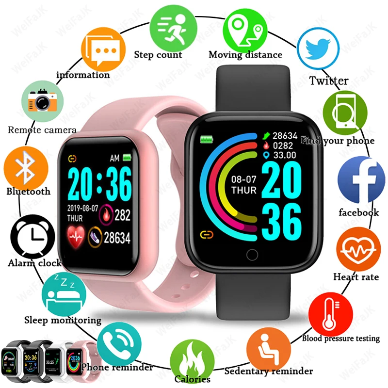 2022 D20 Smart Watch Men Women Smartwatch Heart Rate Monitor Sports Fitness Bracelet For Xiaomi Redmi Android iPhone Apple Watch