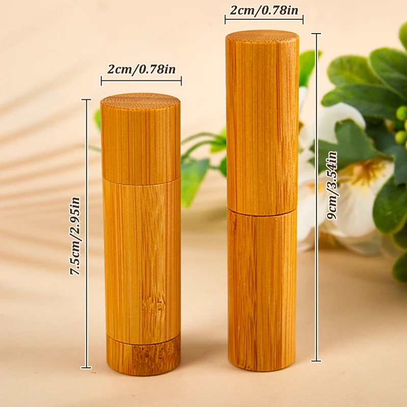 1 шт. 4/5 г натуральный бамбук DIY губная помада тюбик для губ косметический