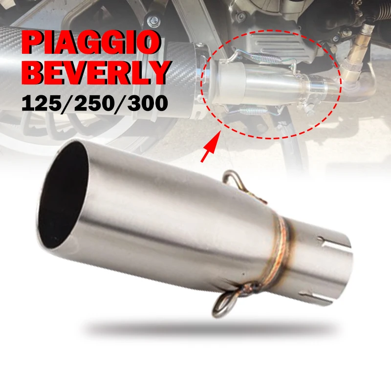 

51mm Motorcycle Exhaust Middle Link Pipe Muffler Adapter Section Adjust Tube for Piaggio Beverly X10 MP3 125 250 300 250LT 300L