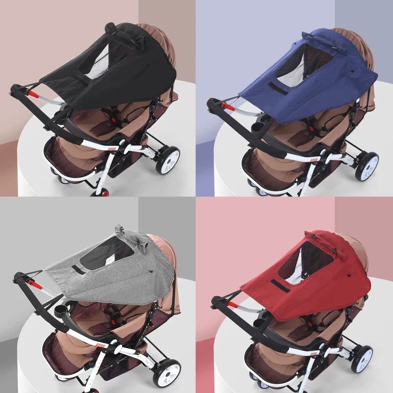 

Universal Baby Stroller Accessories Sun Shade Cover UV Protection Sunshade Carriage Canopy Cover for Pram BabyCar Seat Sun Visor