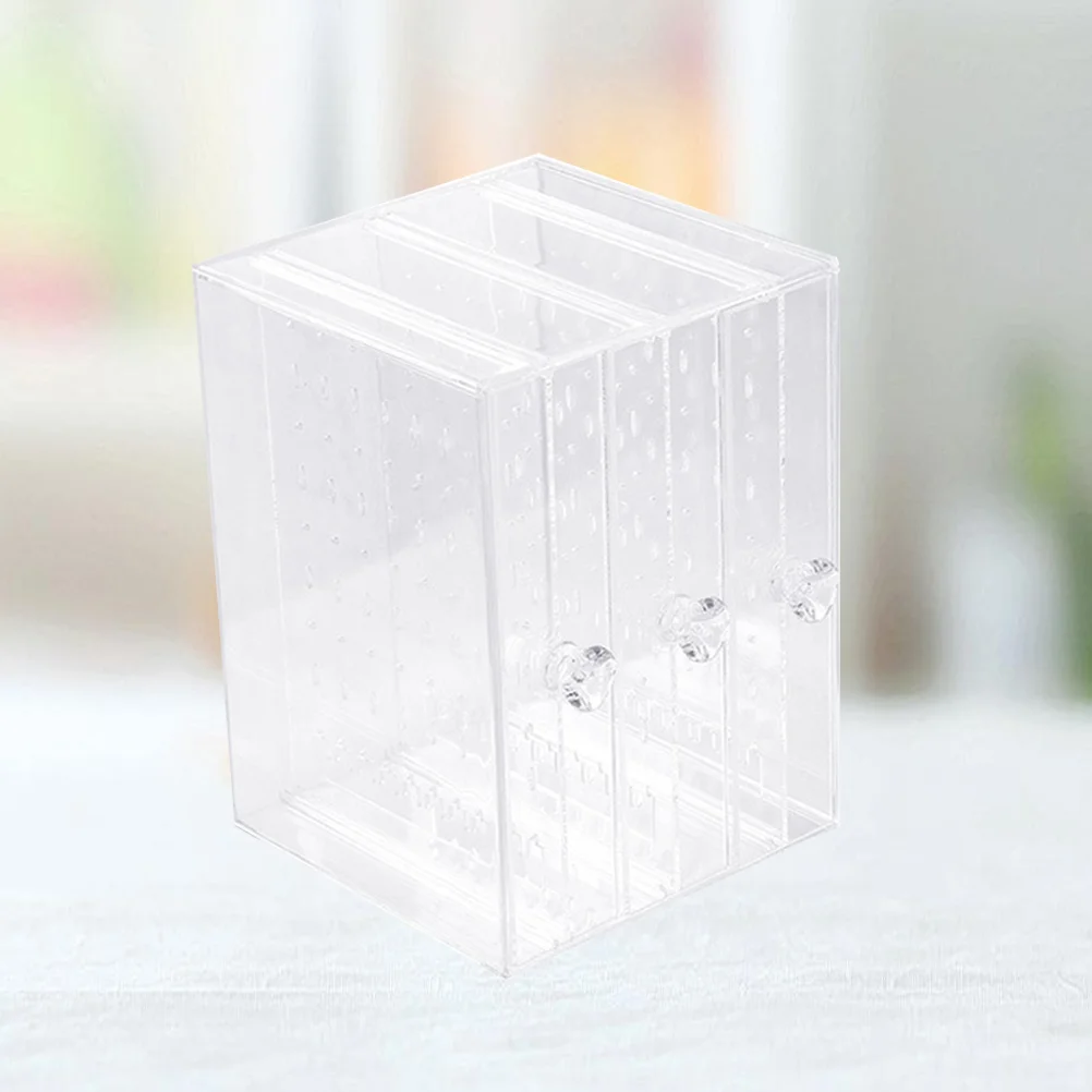 Display Stand Earring Organizer Transparent Container Case Holder for Dangler Decor