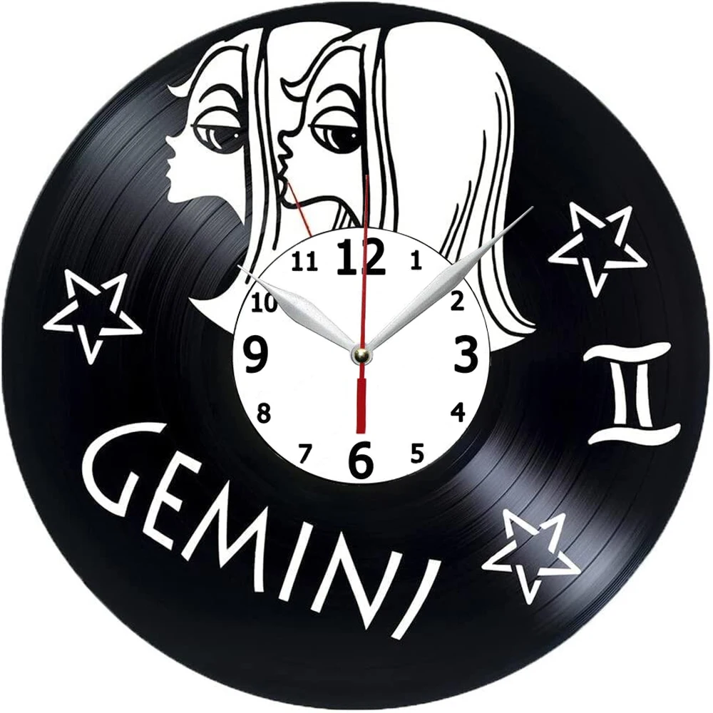 

Gemini 12 ''виниловые настенные часы ручной работы-уникальный Декор для дома или офиса-Лучшие идеи для подарков для детей, друзей, родителей и вас