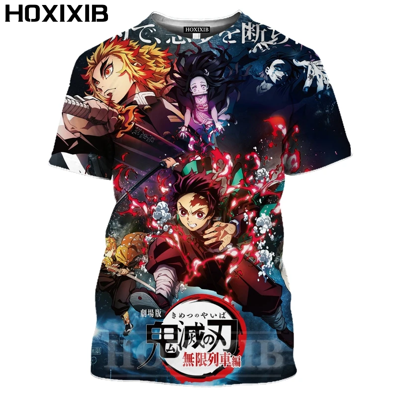 

Футболка hoxib Мужская/женская с 3D-принтом аниме «рассекающий демонов»