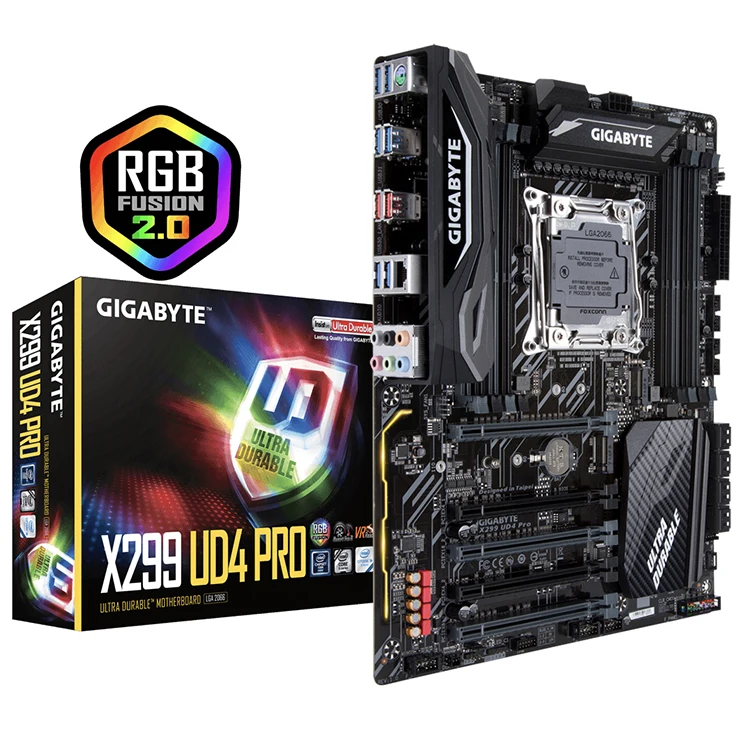 

INTEL GIGABYTE X299 UD4 Pro with X299 Chipset LGA 2066 Socket Supports Intel Core X-Series CPU Gaming Motherboard
