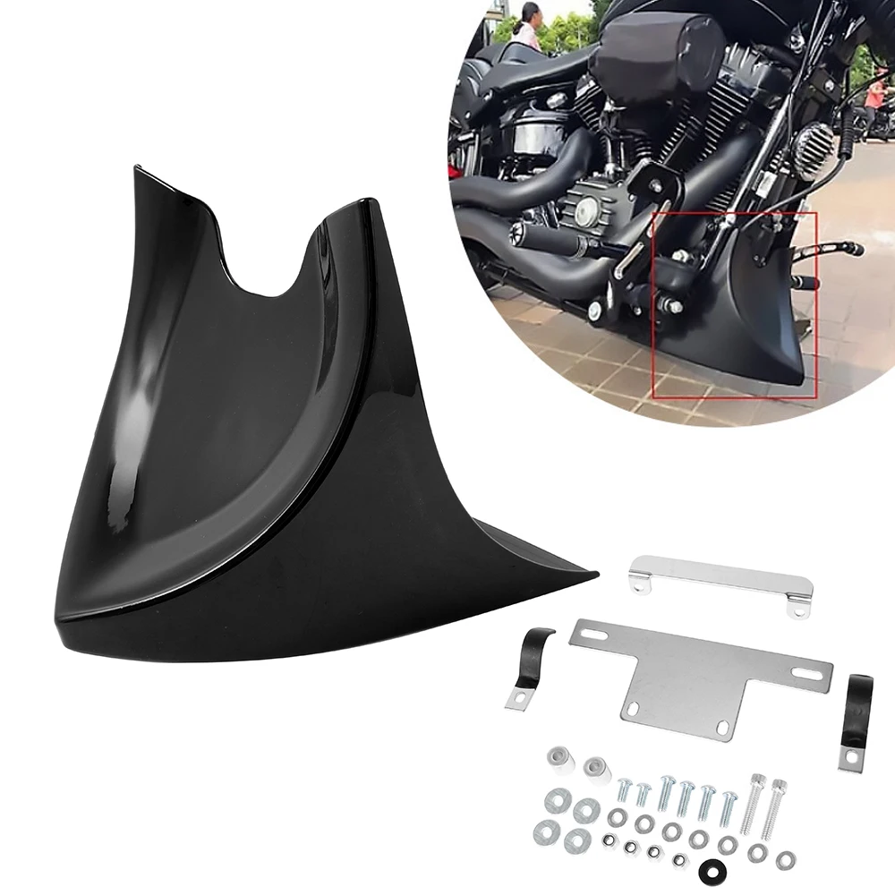 Motorcycle Chin Lower Front Spoiler Air Dam Fairing Cover Black For Harley Sportster 48 883 1200 04-18 Fatboy Softail Touring