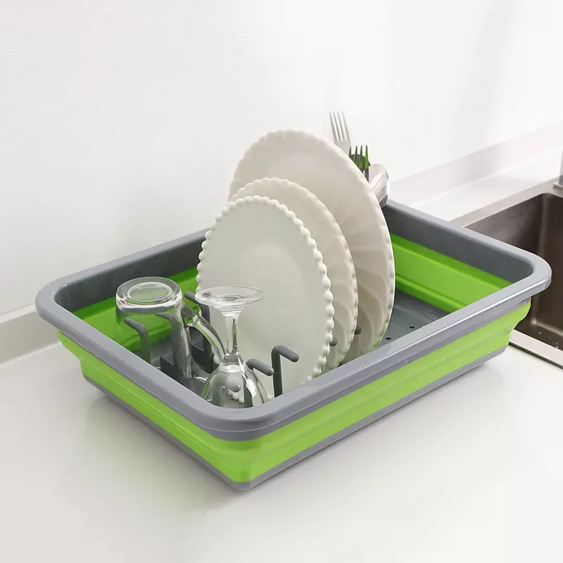 

Складная силиконовая подставка для посуды «сделай сам», кухонный стеллаж для хранения, подставка для тарелок и чашек, держатель для дисплея...