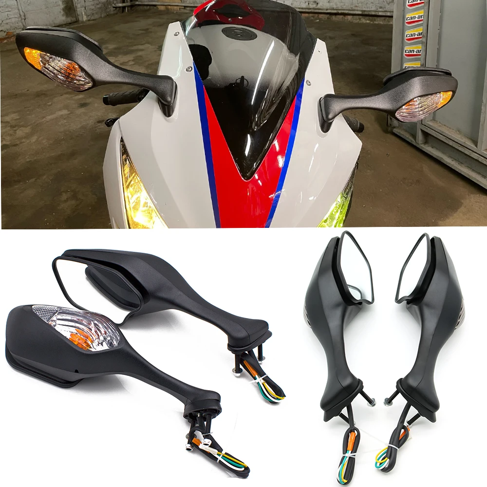 Мотоциклетные зеркала с указателями 1 пара мотоциклетные для 2008-2013 Honda CBR1000RR CBR 1000RR