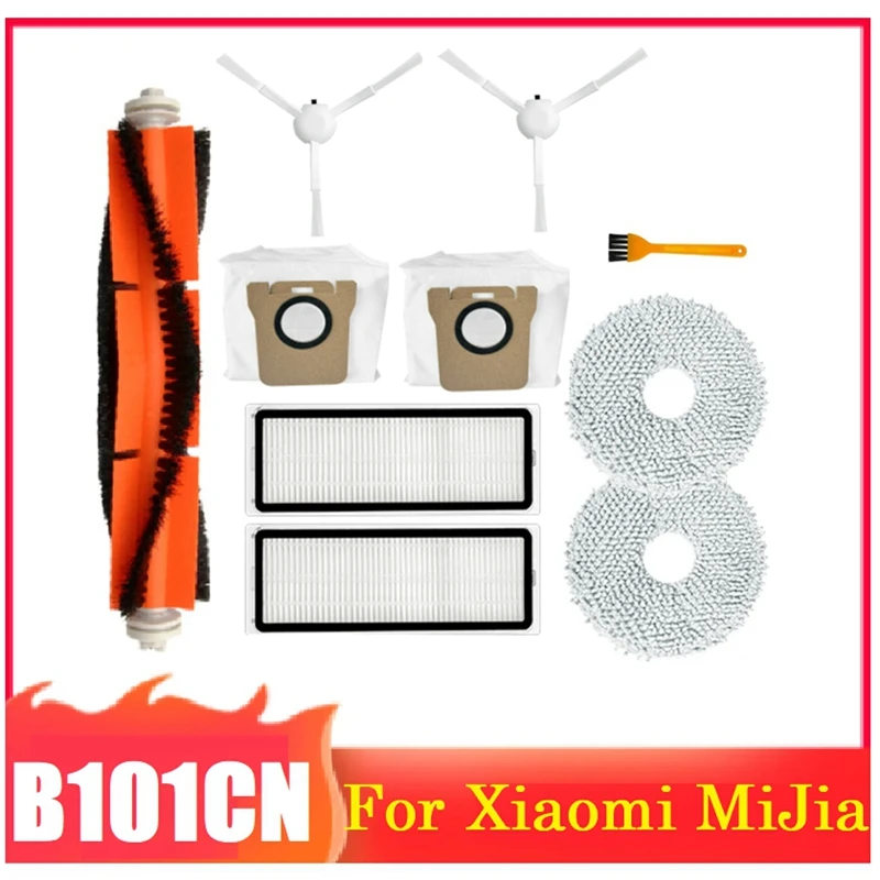 

10Pcs Replacement Accessories For Xiaomi Mijia B101CN Robot Vacuum Cleaner Filter Mop Cloth Main Side Brush Dust Bag