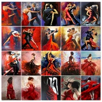 gatyztory modern pictures by numbers drawing on canvas dancers paint for painting adults crafts gift wall decor original gifts