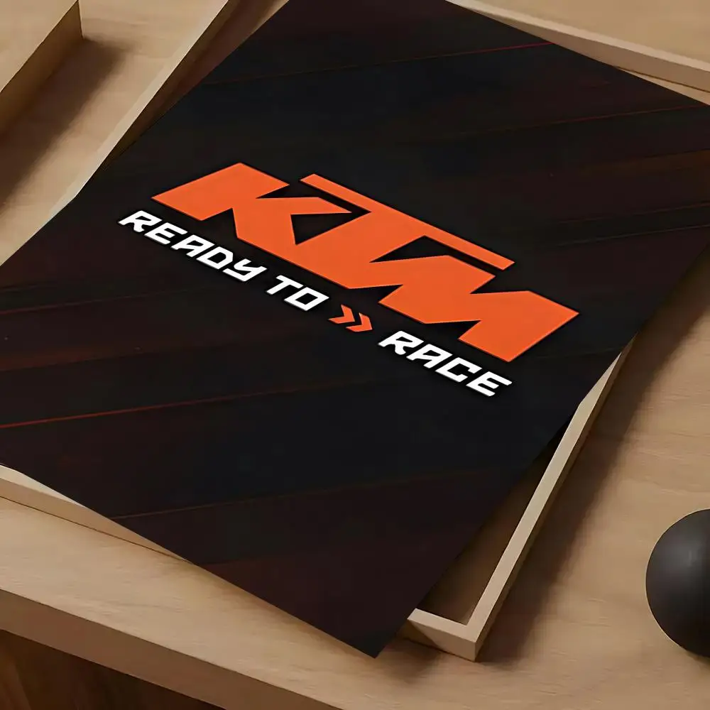 Плакат с изображением мотоциклетных гонок KTM, самоклеящаяся художественная водонепроницаемая бумажная наклейка, декор для кофейни, бара, комнаты, стены (art.: 3920dbcc62e55) - 3920dbcc62e55