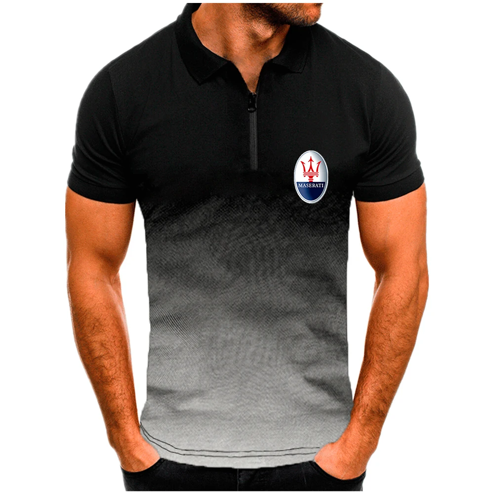

Мужская Легкая Футболка MASERATI, новинка 2022, летняя повседневная спортивная футболка с коротким рукавом, Высококачественная Мужская футболка,...