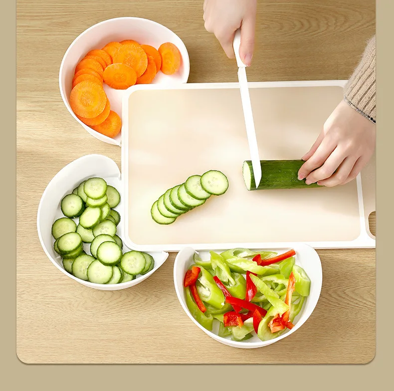 

Ingredient Tray Kitchen Storage Accessories Multifunctional Food Grade Eco-friendly Reused Cooking Half-opening Plate