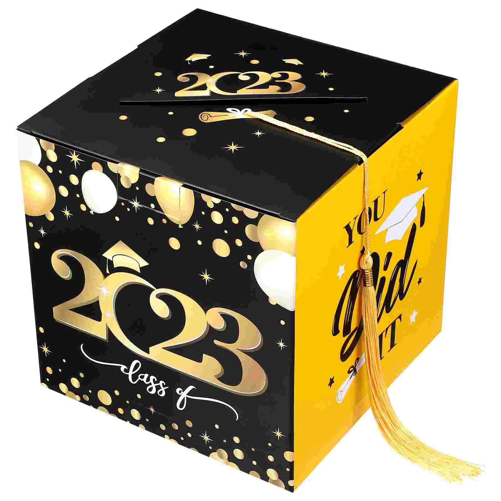 

Box Graduation Grad Holder Party Gift Congrats Boxes Decorations Invitation Advice Black Congrates Supplies Decoration 2023