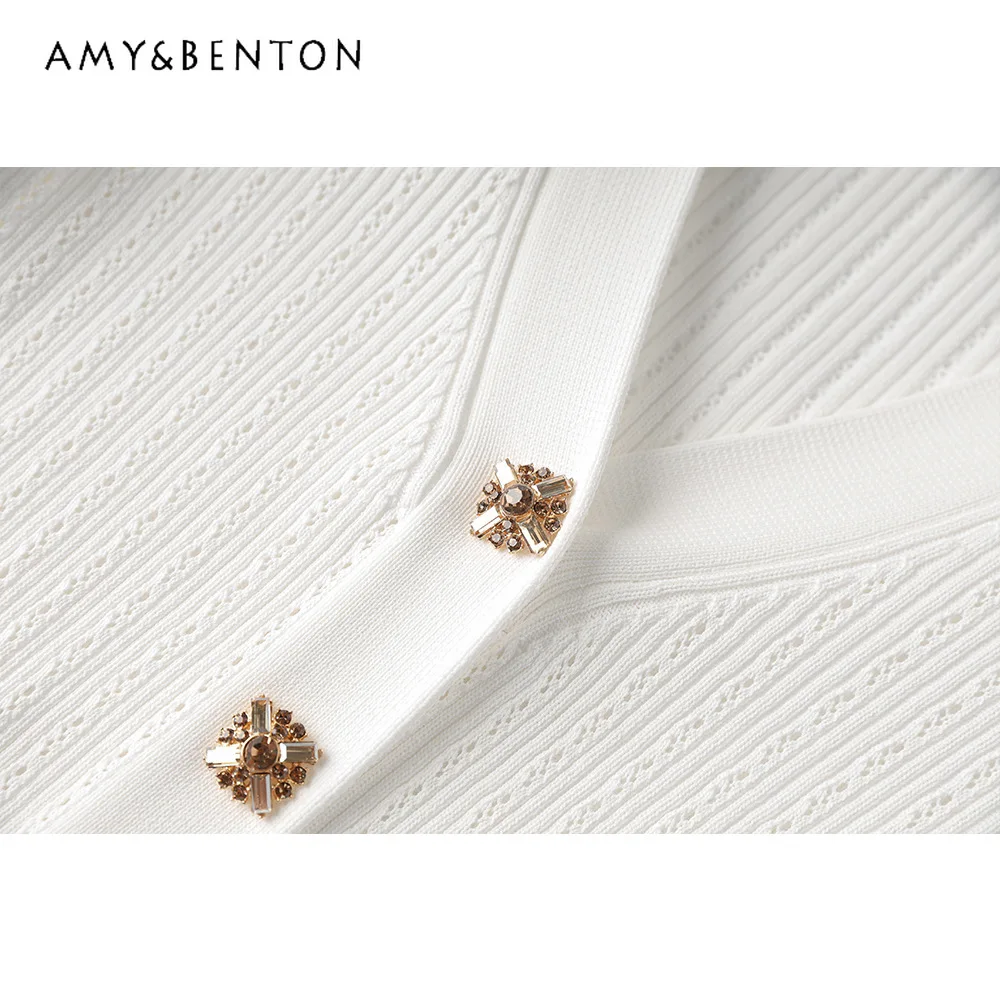 Осенний Новый элегантный трикотажный топ с расклешенными рукавами и юбка-годе