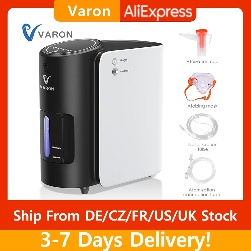 

Varon 1-7L/min Adjustable Home Atomization for Elderly Pregnant Mini Oxygen Generator Machine High Purity for home use