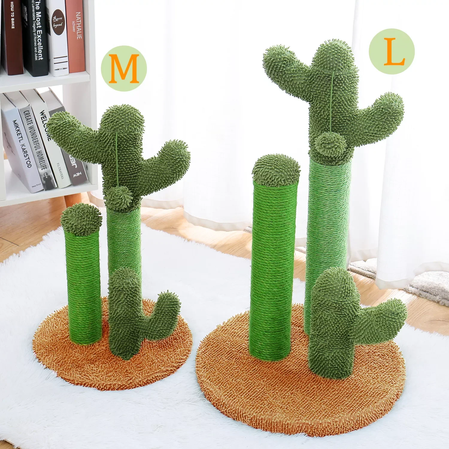 

2023NEW Dropshipping M/L Cactus Cat Scratching Post with Sisal Rope Cat Scratcher Cactus for Young and Adult Cats Cat climbing f