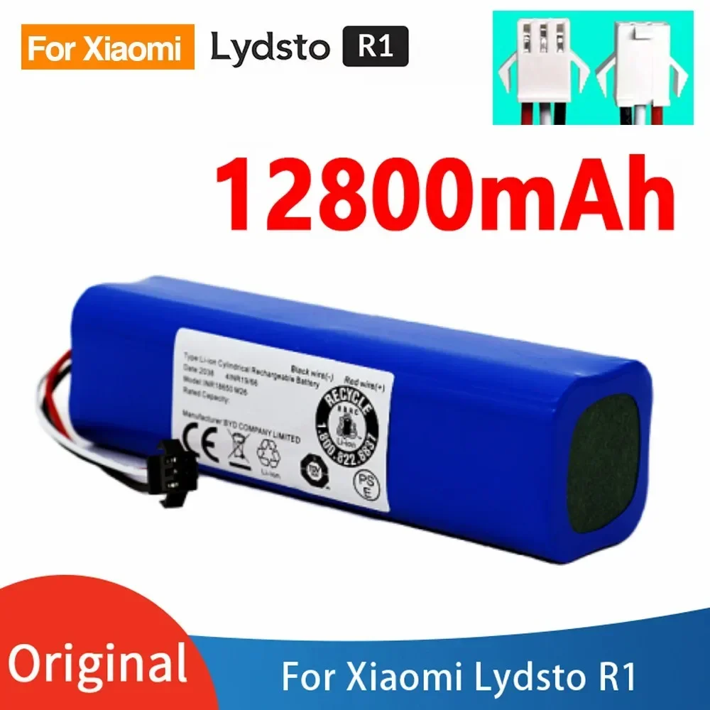 

2023 Upgrade for XiaoMi Lydsto R1 Rechargeable Li-ion Battery Robot Vacuum Cleaner R1 Battery Pack with Capacity 12800mAh
