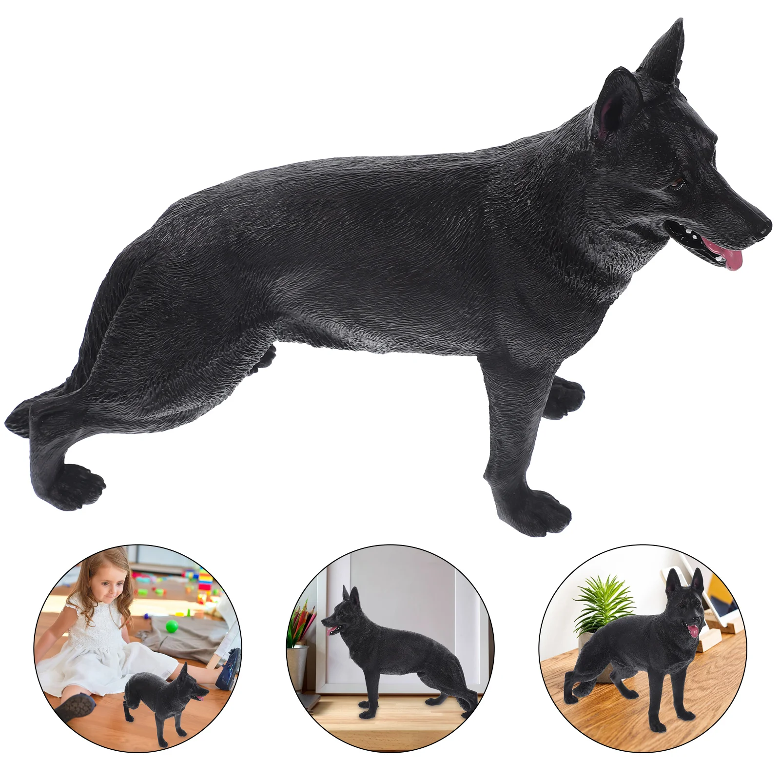 

Miniature Shepherd Dog Adornment Puppy Ornament Shepherd Dog Figurine Model