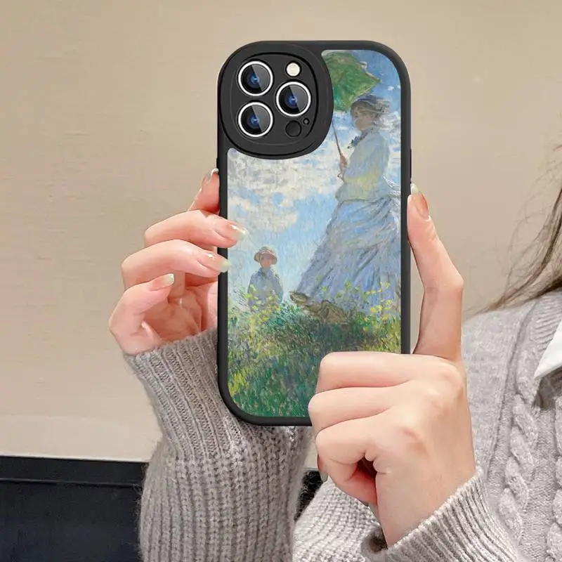 Claude Monet Print Phone Case Hard Leather For iPhone 14 13 12 Mini 11 14 Pro Max Xs X Xr 7 8 Plus