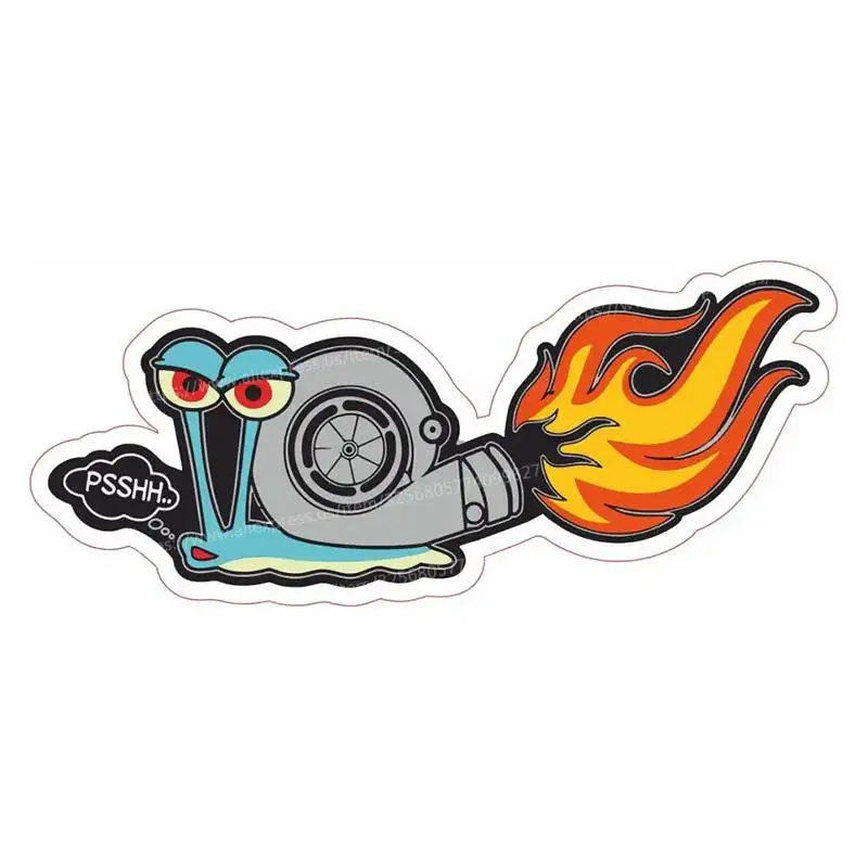 

Забавная наклейка на автомобиль с турбо-улитками, виниловая наклейка, водостойкая наклейка на заднее окно, мотоцикл, кемпер, бампер, украшение для ноутбука, SH570